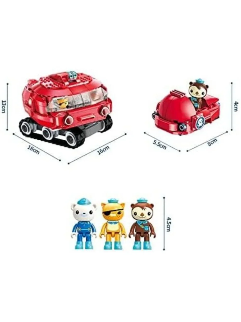 Ocean Adventure Building Brick Set - GUP-X Launch & Rescue Vehicle, 395pcs Fun!